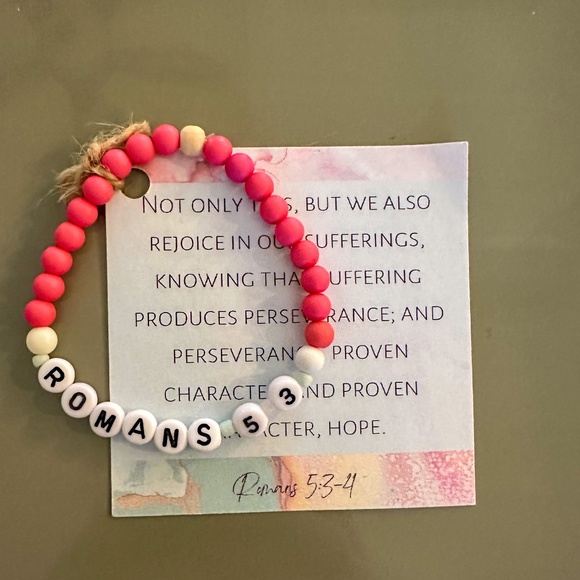 Bible Verse Beaded Bracelet - Handmade - Picture 3 of 3